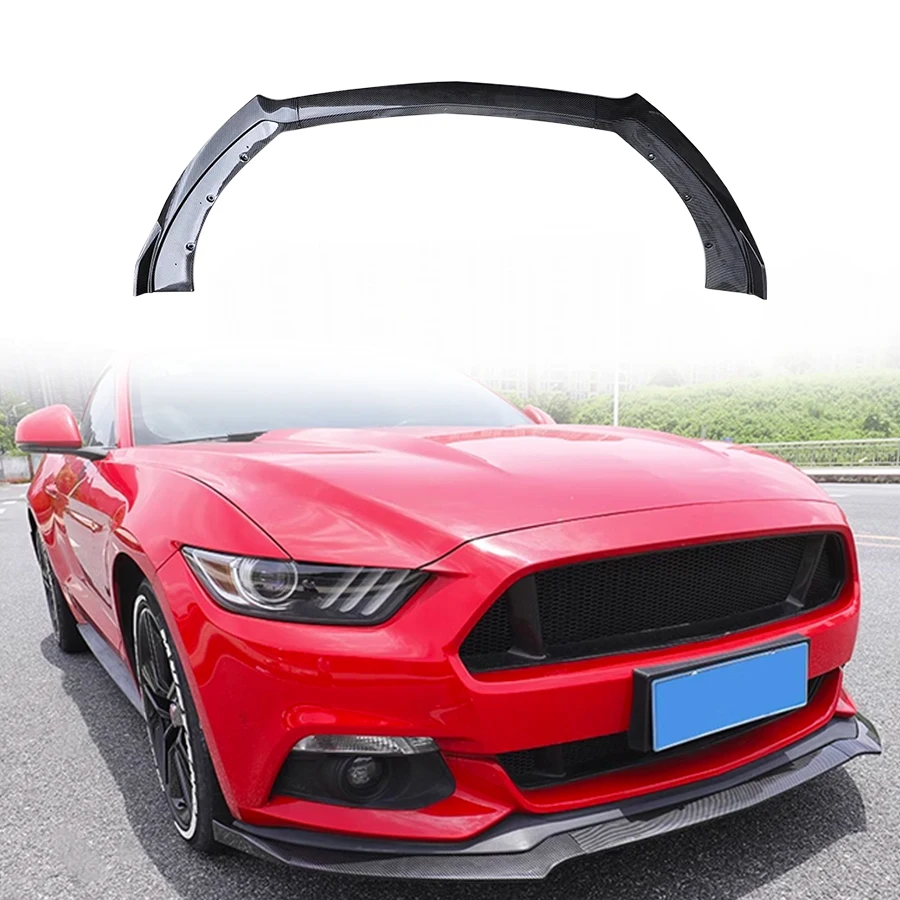 

For 2015 2016 2017 Ford Mustang Front Lip Three-Piece Chin Spoilers & Front Splitters ABS Material Car Tuning Exterior Body Kit