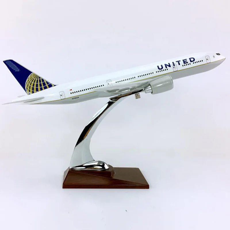 32CM-B777-300-B777-United-Airlines-Airplane-Model-Toy-Aircraft-Resin