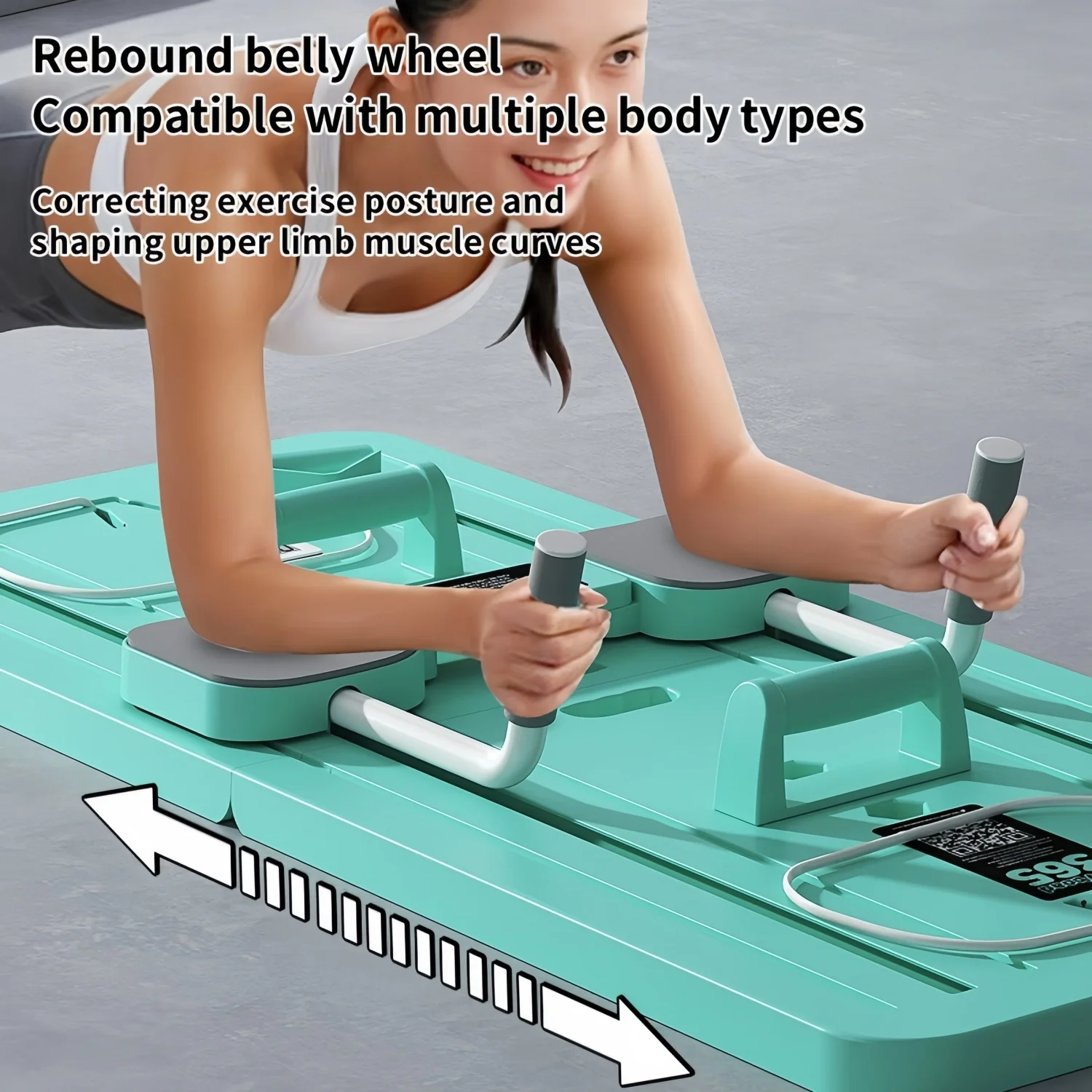 Multi Functional Six In One Healthy Belly Plate Automatic Rebound Wheel Home Exercise Abdominal Muscles Vest Line Fitness Board