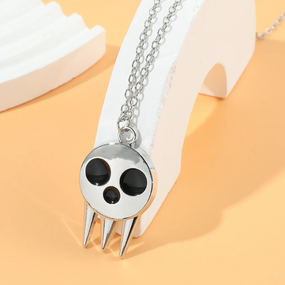Keychain Skull Skelett STEAMPUNK Keyring, Schwarze Metallkette