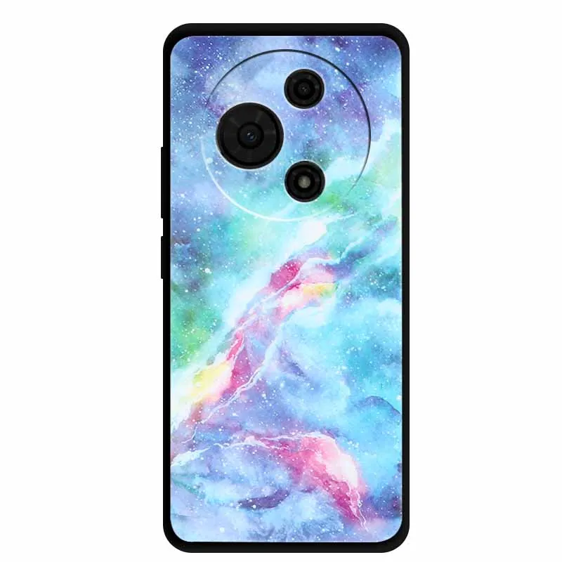 Gradient Marble Painted Silicone Phone Case - Shockproof Soft Cover