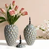 Ceramic Vase Geometric Diamond Check Flower Vase Floral Arrangement Accessories Ginger Jar Ceramic Checkmate Jar Home Decoration 2