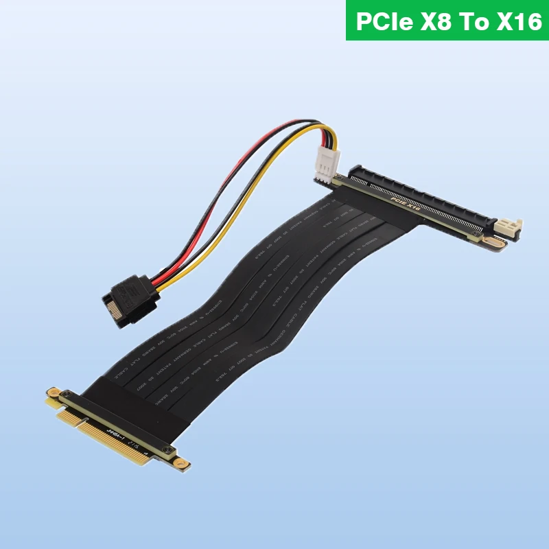 Pcie X8 A X16 Pci-E Riser Express Rtx 3060 Eth Pcie Riser Adapter Extender Cable Con Sata Power Per Miner Btc Multi-Card