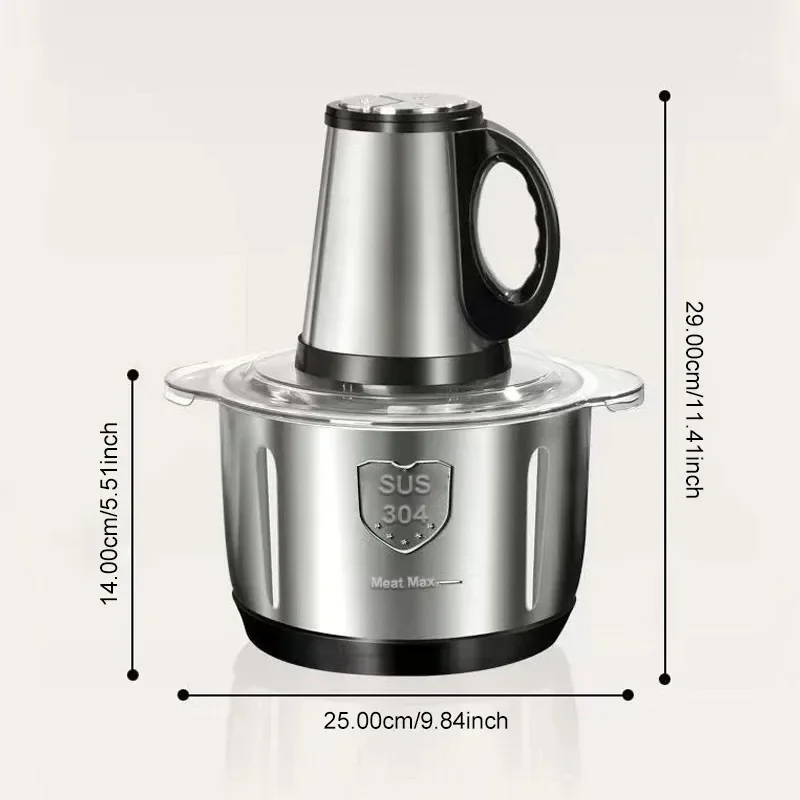 Electric Chopper Meat Grinder 304S tainless Steel Mincer Food Processor Slicer Vegetable Food Chopper Meat Slicer Machine 5