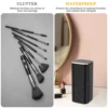 Automatic Lifting Makeup Brush Holder 4 Slots Plastic Dust Proof Cosmetic Brush Organizer with Lid for Vanity Desktop Bathroom 6