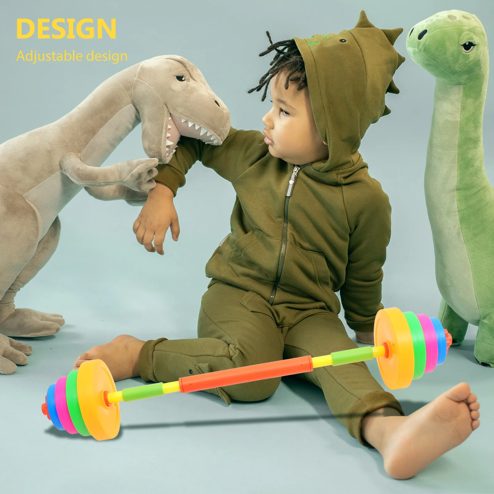 Adjustable Dumbbell Children Dumbbell Adjustable Weight Kids Barbell Toy Plastic Dumbbells Children Fitness Equipment Home Gym Training Tools Barbells Kids Sports