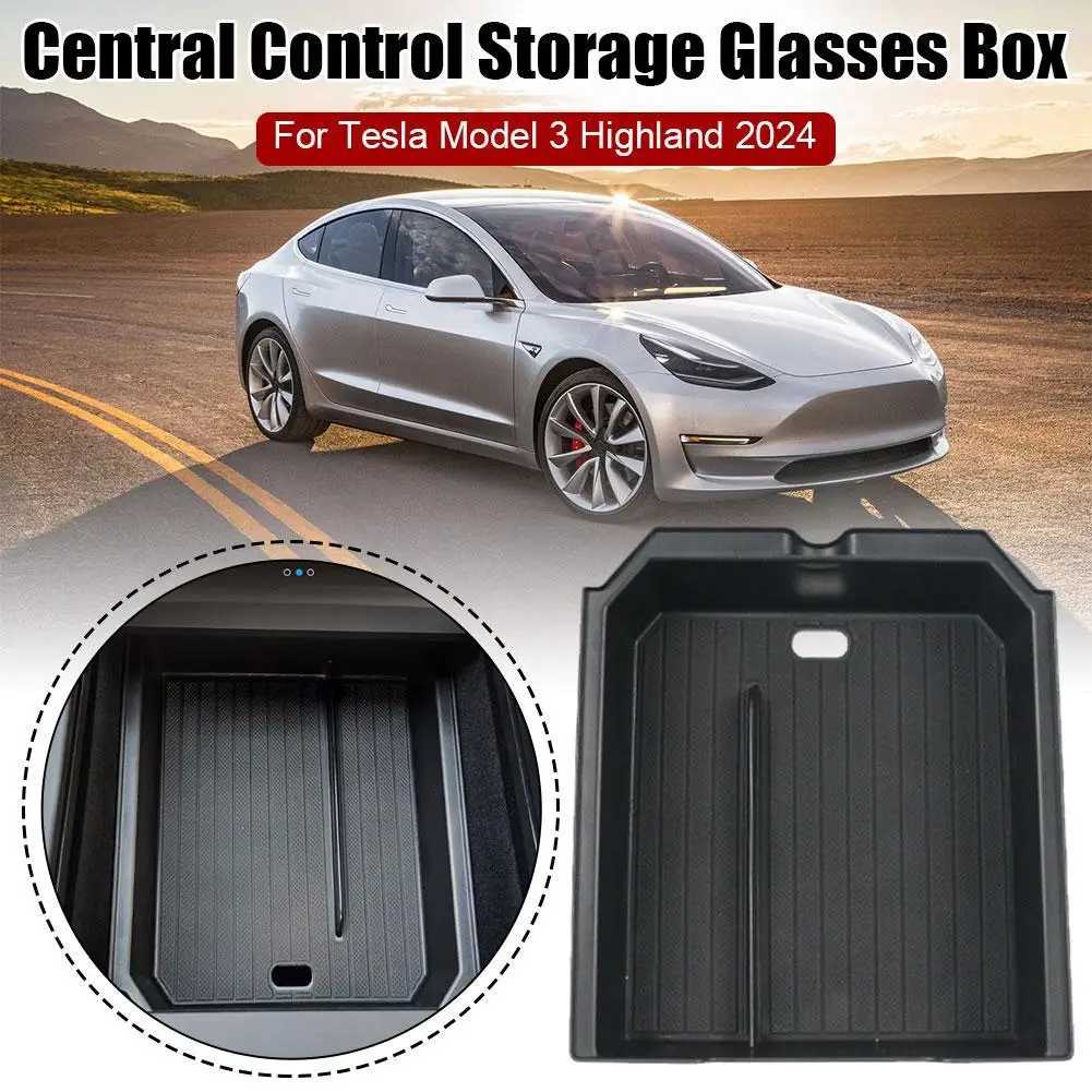 2024 Armrest Storage Box With Glasses Holder New Model3 Car Accessories Central  Control Storage Box for Tesla Model 3 Highland - AliExpress