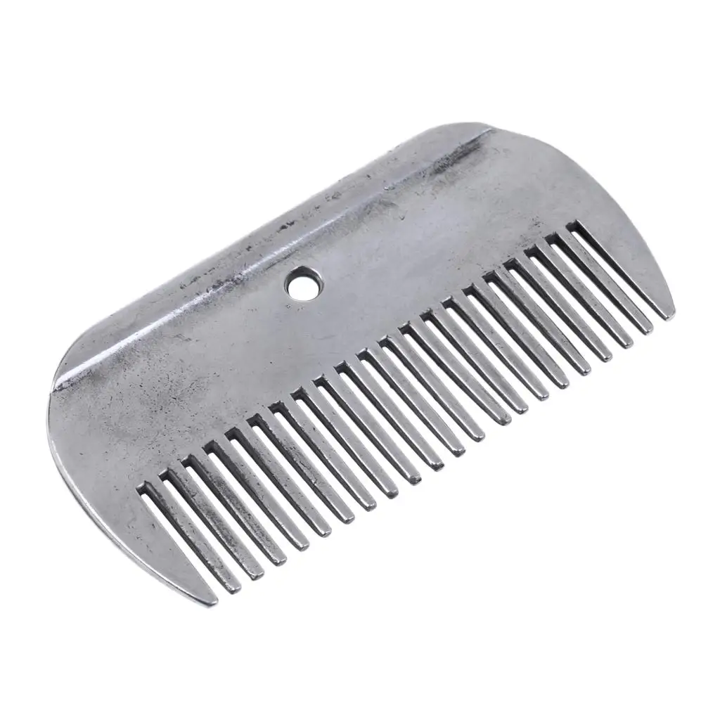 Stainless Steel Horse Curry Comb, Metal Brush for Equestrian Grooming Care Tool, Rust Proof, Durable