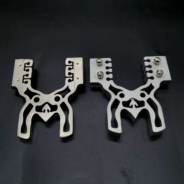 Description Picture 6 of item304 Stainless Steel Catapult Head Portable Outdoor Sport Shooting Hunting Tool Slingshot Bow Head for Game Slingshot Accessories