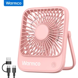 Compact USB Desk Fan - Portable 3 - Speed Adjustable Quiet Personal Cooling with 180° Rotation (Pink)