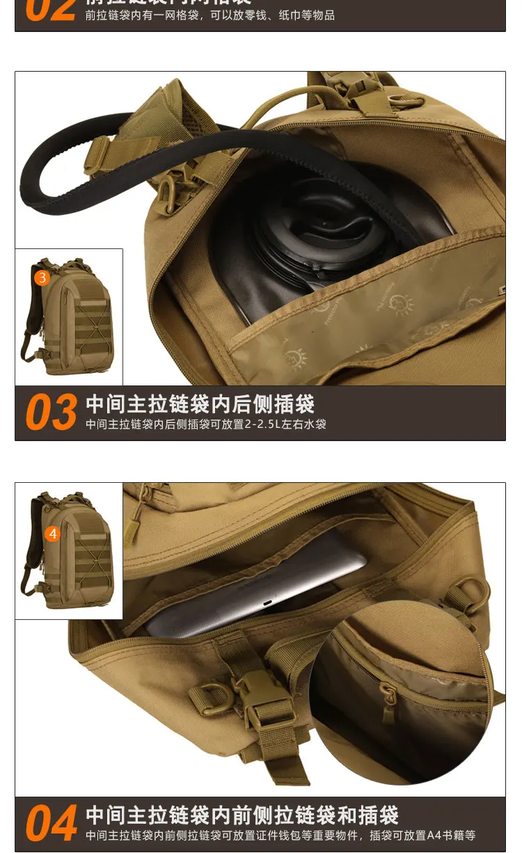 2025 Neuer Guardian 25L Stealth Day Pack Quick-Access Taktische Mehrzwecktasche Outdoor-Rucksack für Pendler – Detail 19