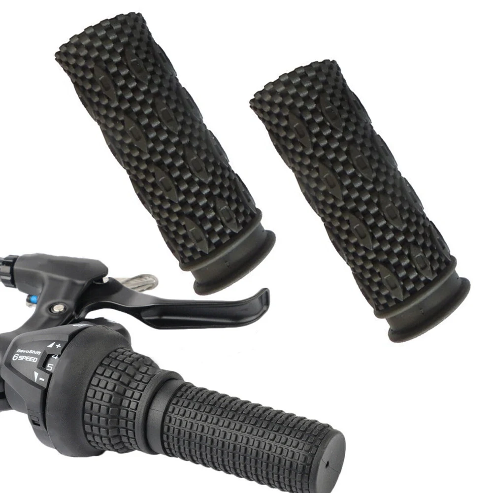 

2pcs Rubber Bike Grips Easy To Install Durable Suitable For 85MM Length Most Bikes Comfortable Bike Accessories