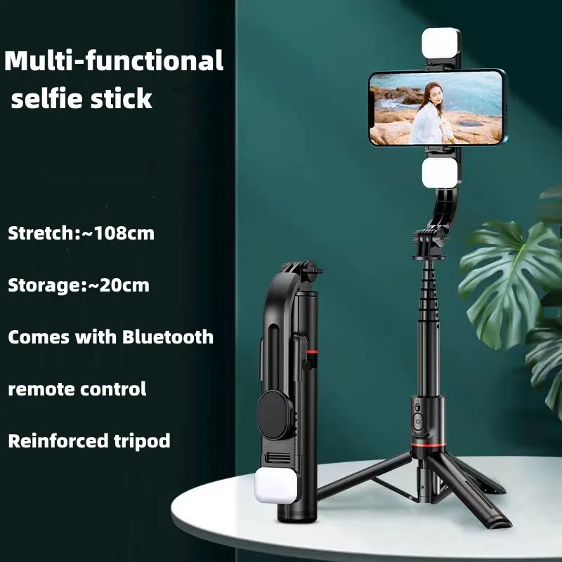 L13D Bluetooth Selfie Stick 1160Mm Versione Estesa Wireless Smart Selfie Stick Treppiede Supporto Per Telefono Per Android Ios