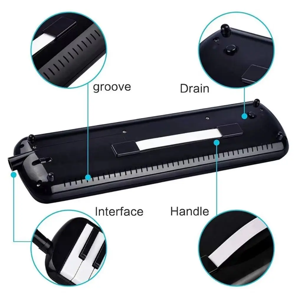 Adult 32 Keys Pianica Mouthpiece Piano Keys Harmonica Educational Keyboard Style Mouth Organ Beginners