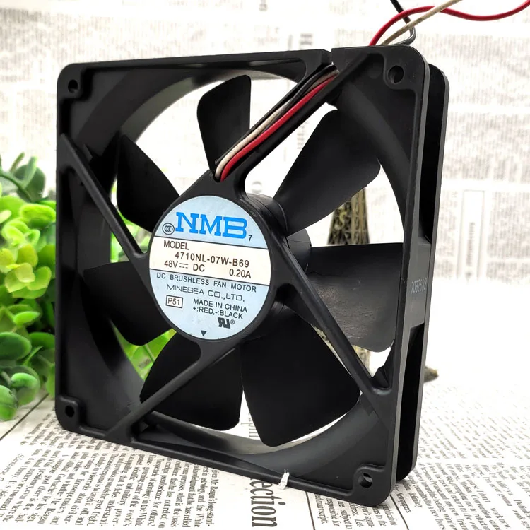 

ORIGINAL 12CM 12025 3WIRES FIRE COOLING FAN 4710NL-07W-B69 48V 0.20A