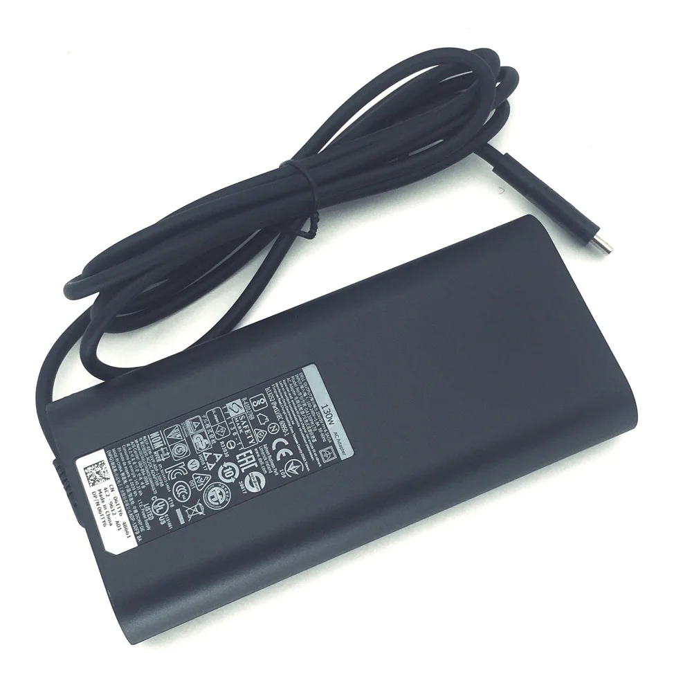  130W 20V 6.5A USB 타입 C 노트북 충전기 (DELL Precision 5470 5480 5550 5560 5530용 AC 어댑터)