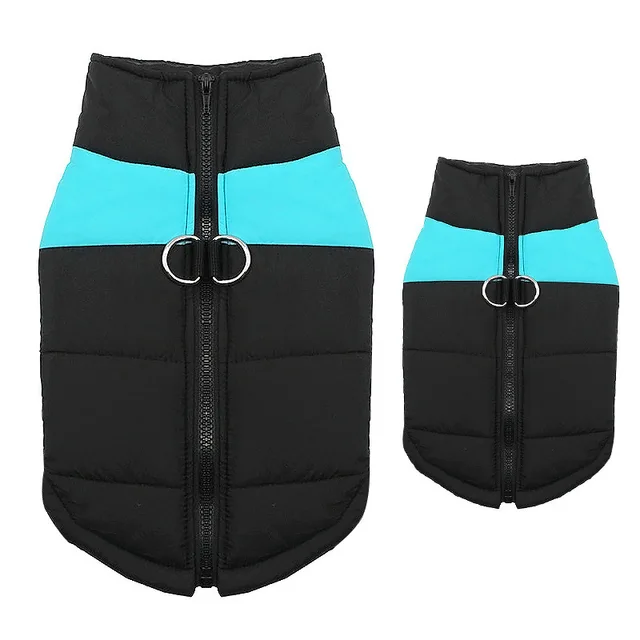 Small and Large Waterproof Warm Zippered Winter Vest Pet Jacket Example