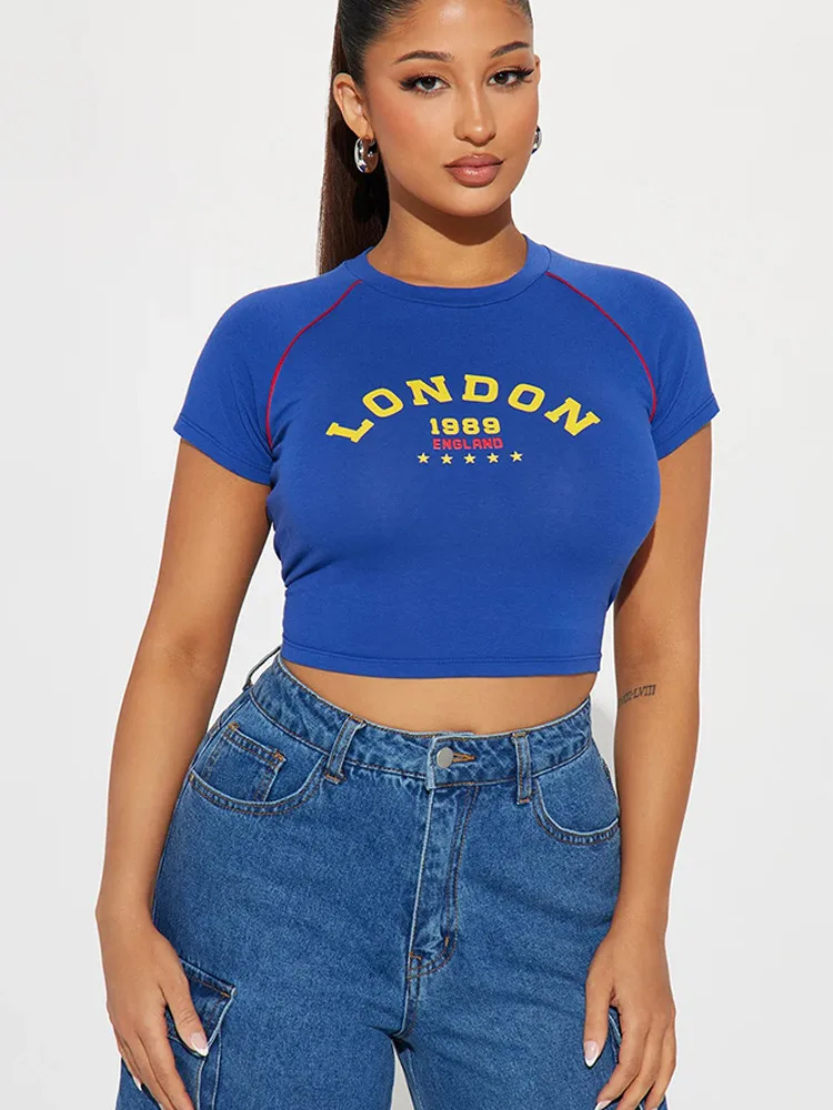Camiseta Con Estampado De Letras Para Mujer, Top De Corte Gotico, Ropa De Calle Grunge Para Bebé, Camiseta Retro Deferal De Man