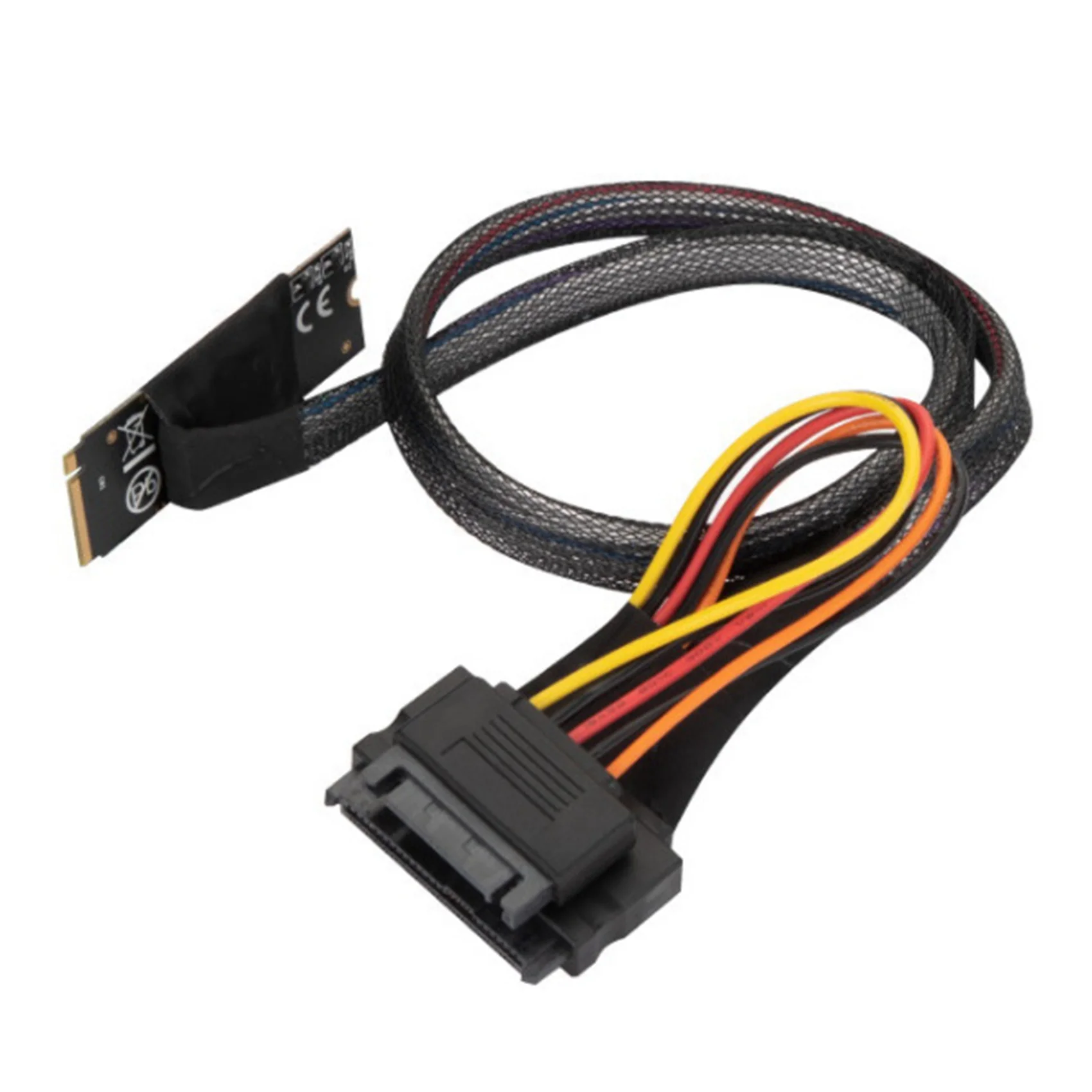 

M.2 (M-Key to U.2 (SFF-8639) Cable with 15-Pin SATA Female Connector Hard Disk to M.2 Interface NVME Protocol