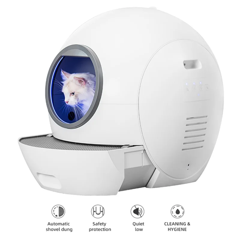 Cat Litter Box Fully Enclosed Oversized Cat Toilet Drawer Type Anti Splash Self Cleaning