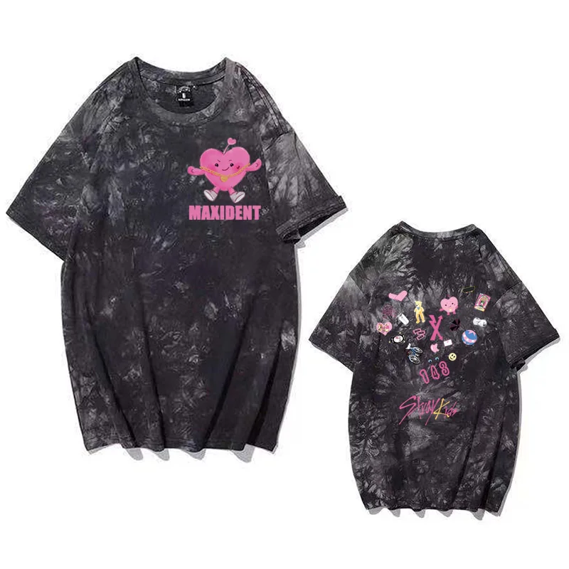 Ali-Express Women's Manic Cat Tie-Dye Tee Shirts