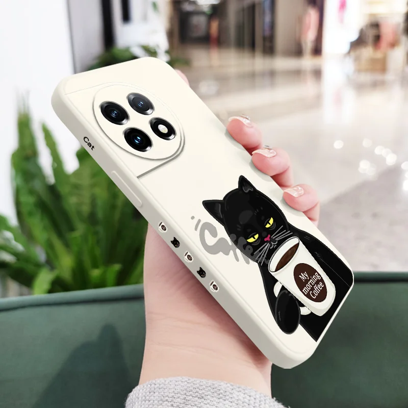 Tired Cat Liquid Silicone Phone Case Cover