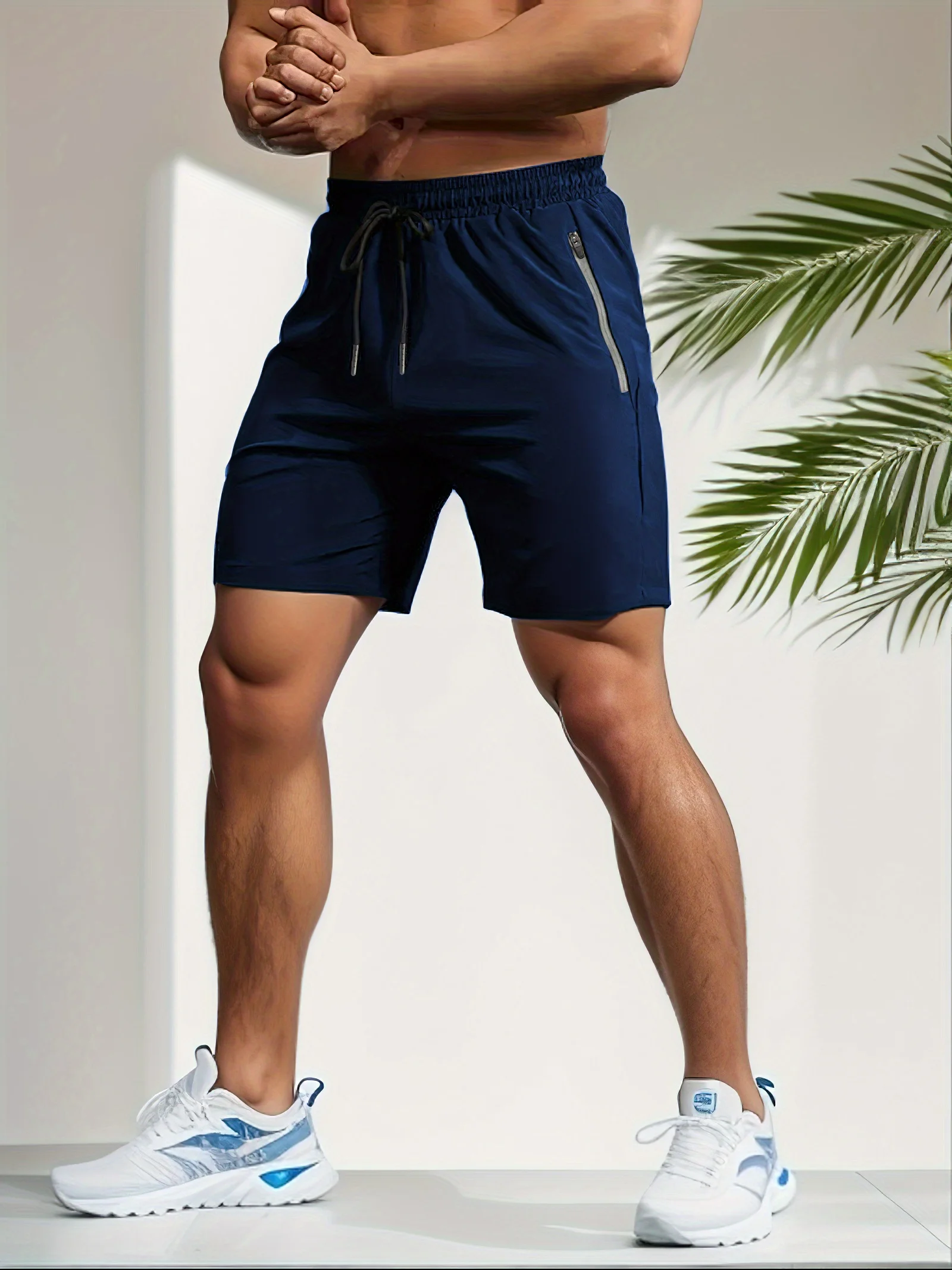 Herren-Unterteile für Sommer, Fitnessstudio, Workout, Laufen, Radfahren, schnell trocknende, atmungsaktive Sport-Shorts mit Kordelzug in der Taille, Ausgehen Outfit0428 – Detail 24