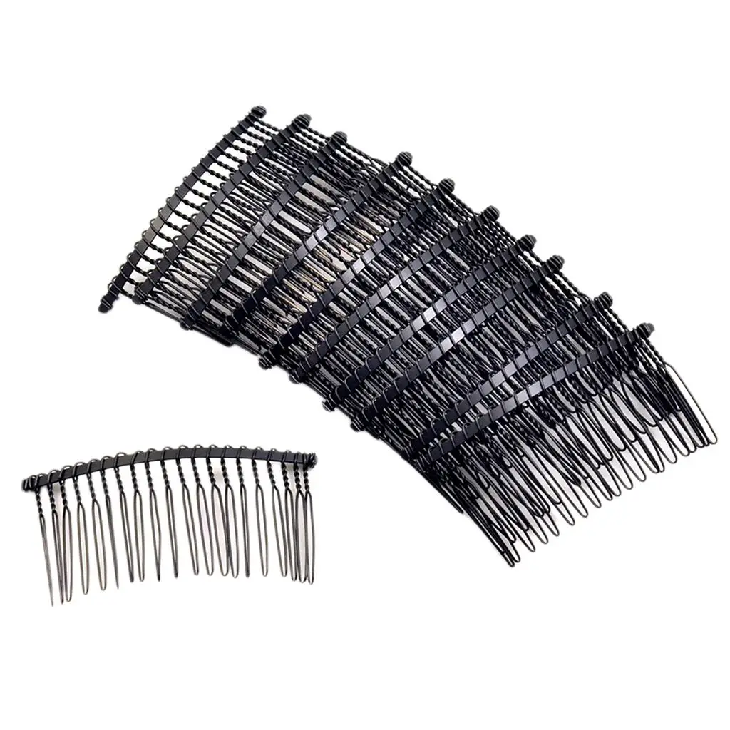 2X 10pack 20 Teeths Hair Comb Black Slide Side Combs Pin DIY Women Hair Making