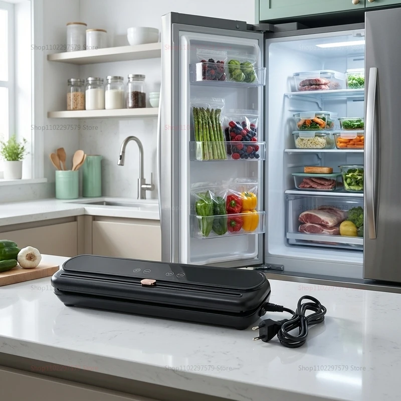 Vacuum Sealer Machine for Food with Built-in Cutter Dry and Wet Modes Easy Kitchen Food Saver Vacuum Packaging Keeps Food Fresh 6