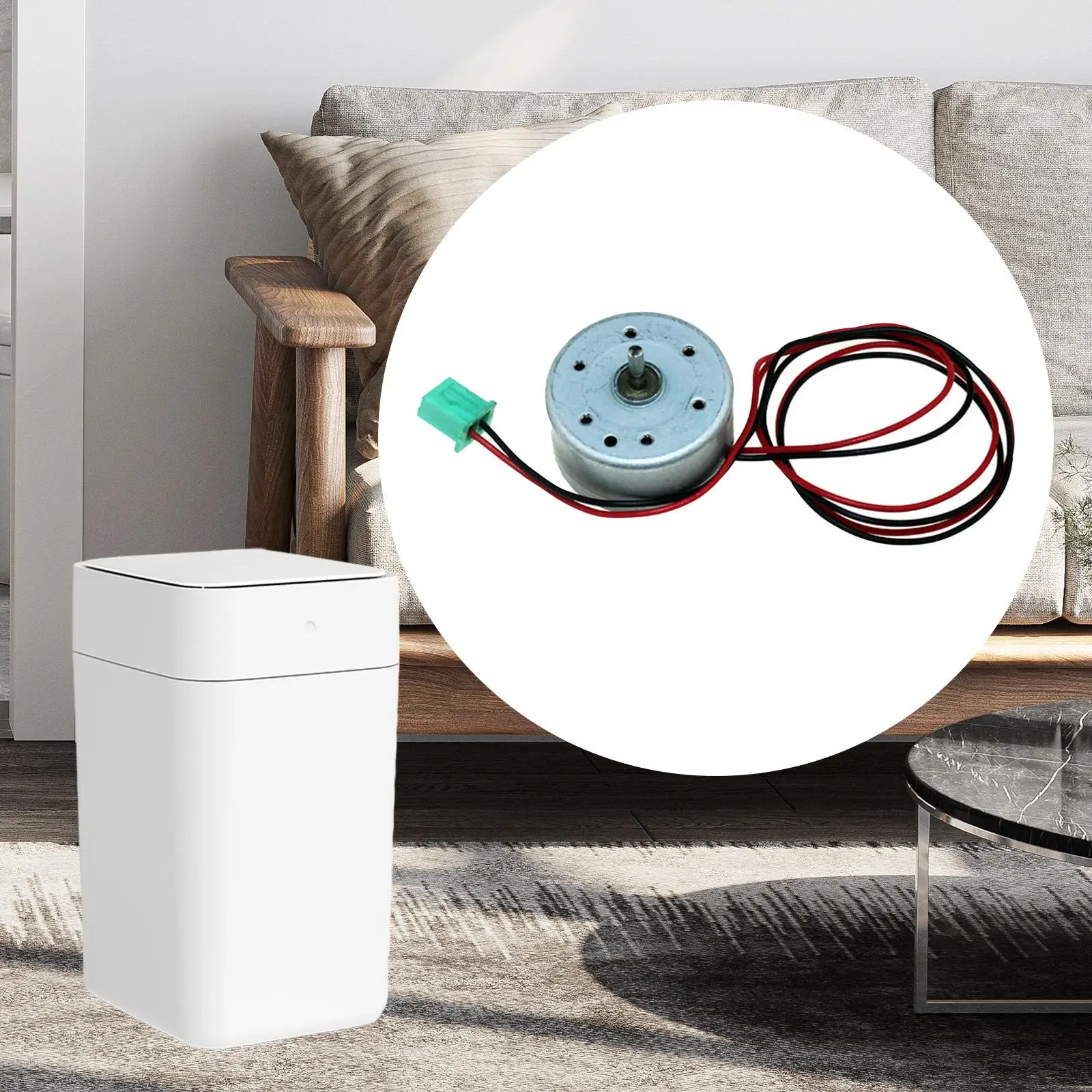 Portable Trash Can Motor Replacement Kit Sturdy Metal Lid Motor for T1S TC1D Flip Top Garbage Bin Small Size