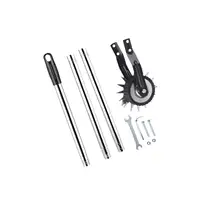Manual Lawn Edger Garden Yard 3 Sections Rod Wheel Rotary Edger Grass Edger for Park Backyard Landscaping Courtyards Outdoor 2