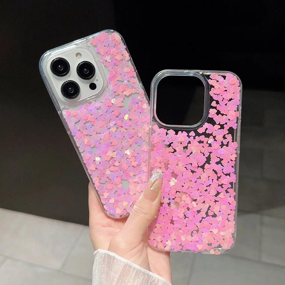 Coque iPhone 13 – Glitter Shield Rose