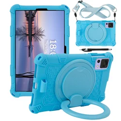 Funda de silicona suave con soporte rotatorio 360, asa de agarre y correa para el hombro - Protección a prueba de golpes