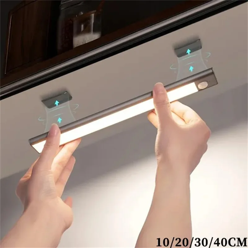 

Ultra-thin LED Light Wireless Motion Sensor Night Light USB Rechargeable Magnetic Lighting Kitchen Cabinet Wardrobe Night Lamp