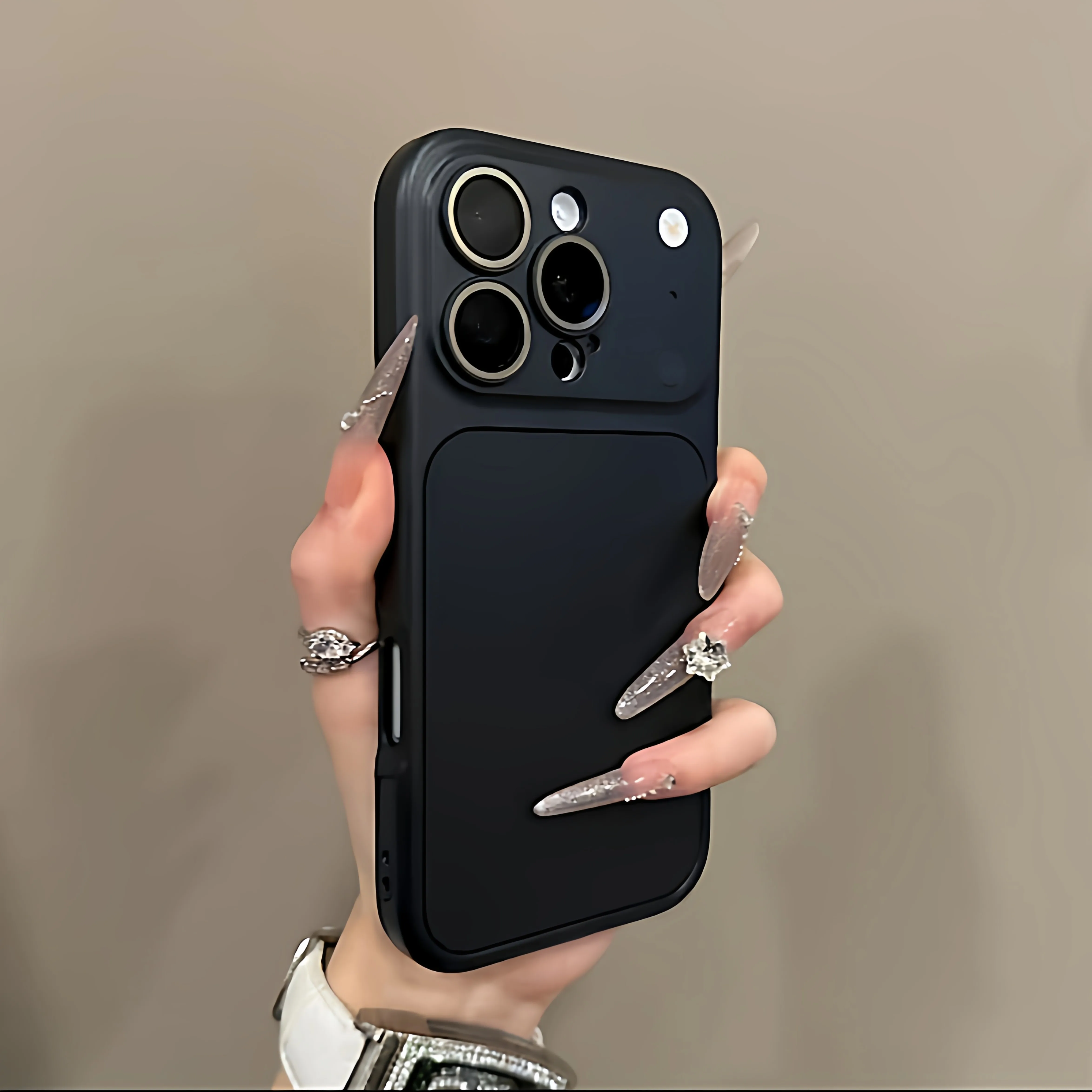 2-in-1 Shockproof Matte Case with Glass Lens Protection and Quick-Change Cover