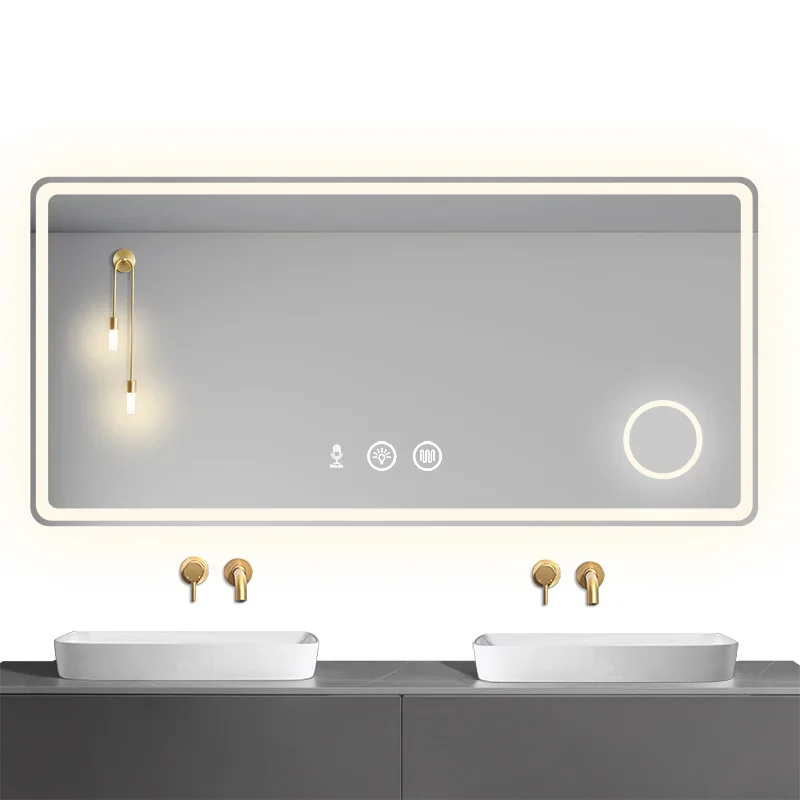 Rectangle Modern Mirror Unbreakable Safety Design Bathroom Mirror Free Shipping Wall Espejo Aumento Maquillaje Con Luz Furniture