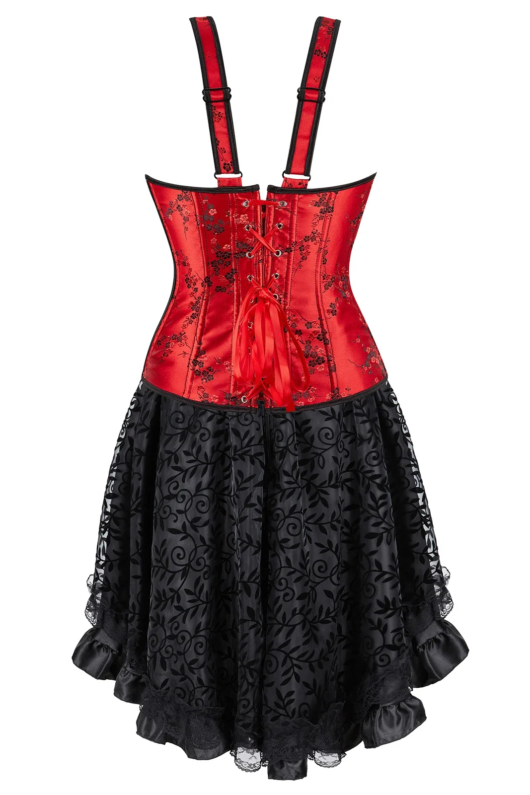 Bridal Corsets Dresses for Women Zip Up Corselet Sexy Strap Bustiers Skirt Set Plus Size Burlesque Halloween Partynight Outfits