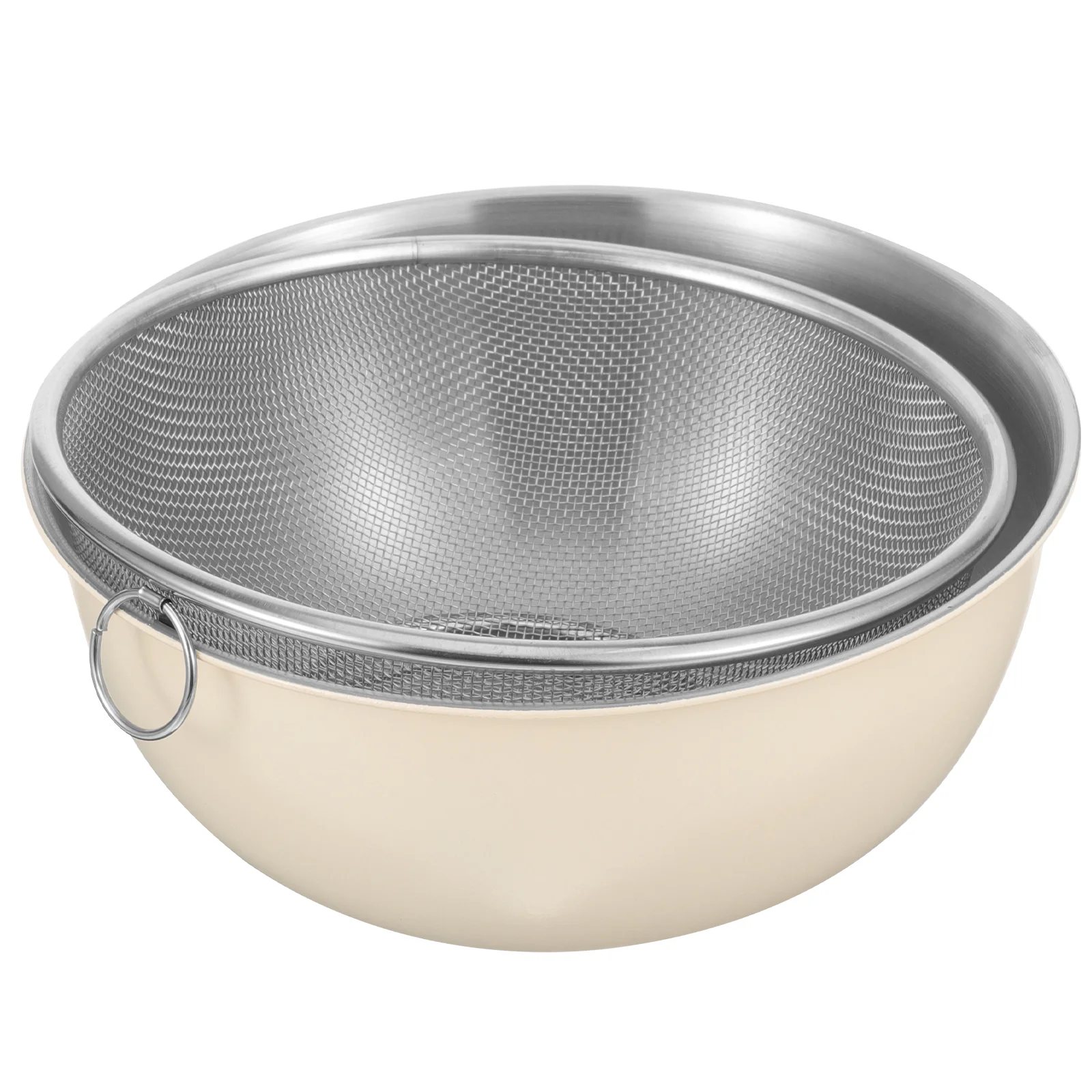 

Stainless Steel Colander Mixing Bowl Rice Washing Bowl Colander Food Strainer Mesh Fruit Vegetable Washing Basket Pasta