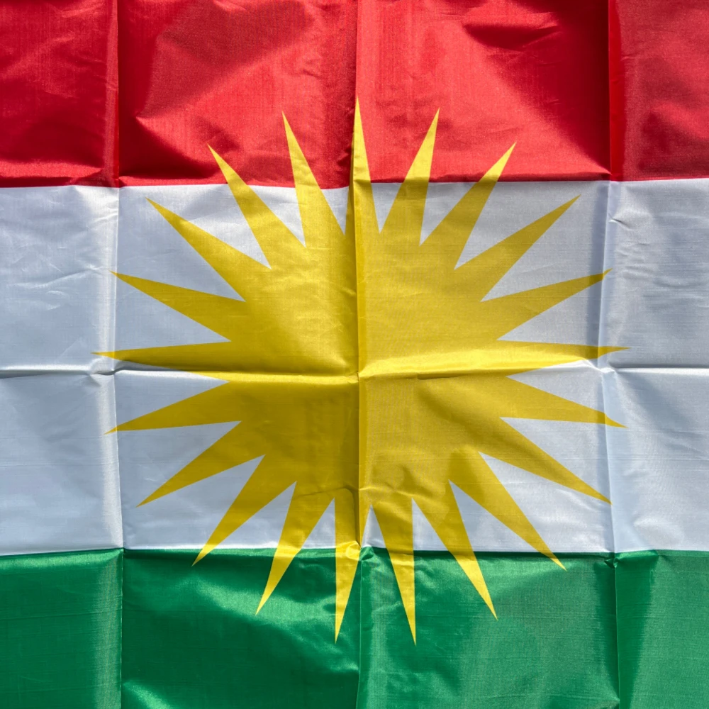 Kurdish flag 90*150cm Kurdistan Flag Hanging Polyester Kurdish Flag and Bannes Home Decoration flag