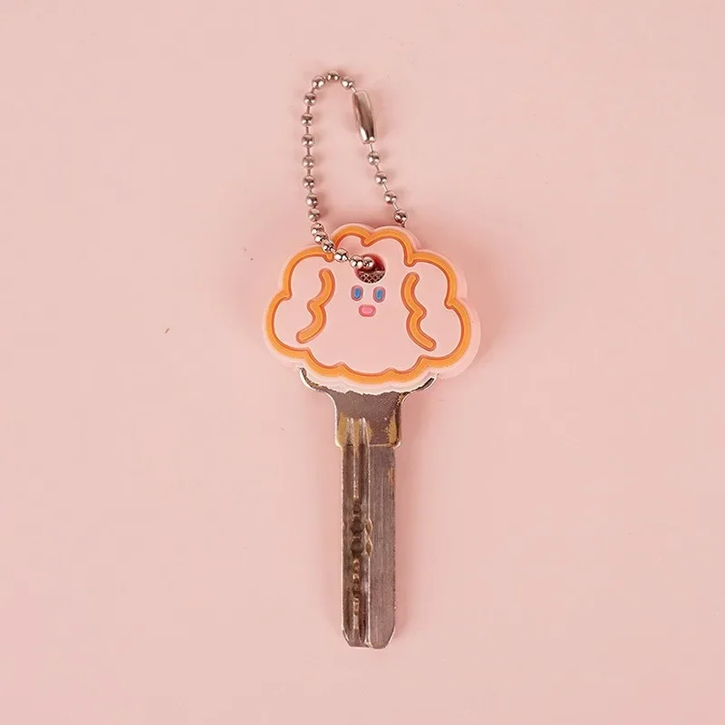 Cute Cartoon Shape Silicone Key Cover Keys Holder Bag Kawaii Bear Soft Silica Gel Protective Key Protection Case for Teen Girls