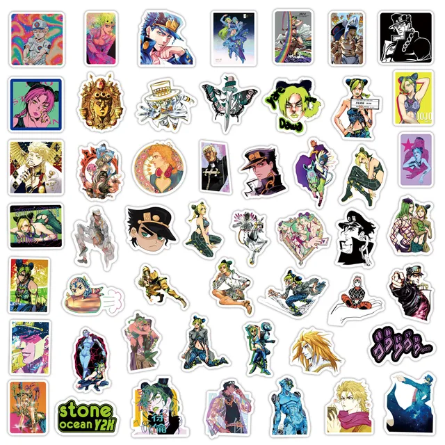  50Pcs The Bizarre Adventure of JoJo Stone Ocean Anime Stickers  Graffiti Decals Kids Skateboard Phone Laptop Luggage Stickers Cute Vinyl  Stickers Gifts for Girls,Boys,Kids Decoración De Pegatinas : Electronics