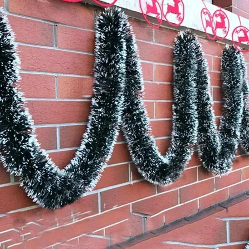 Christmas Tinsel Ribbons Green Cane Ribbon Garland Xmas Tree Hanging Pendent Wreath Ornament Home Party Decor Supplies
