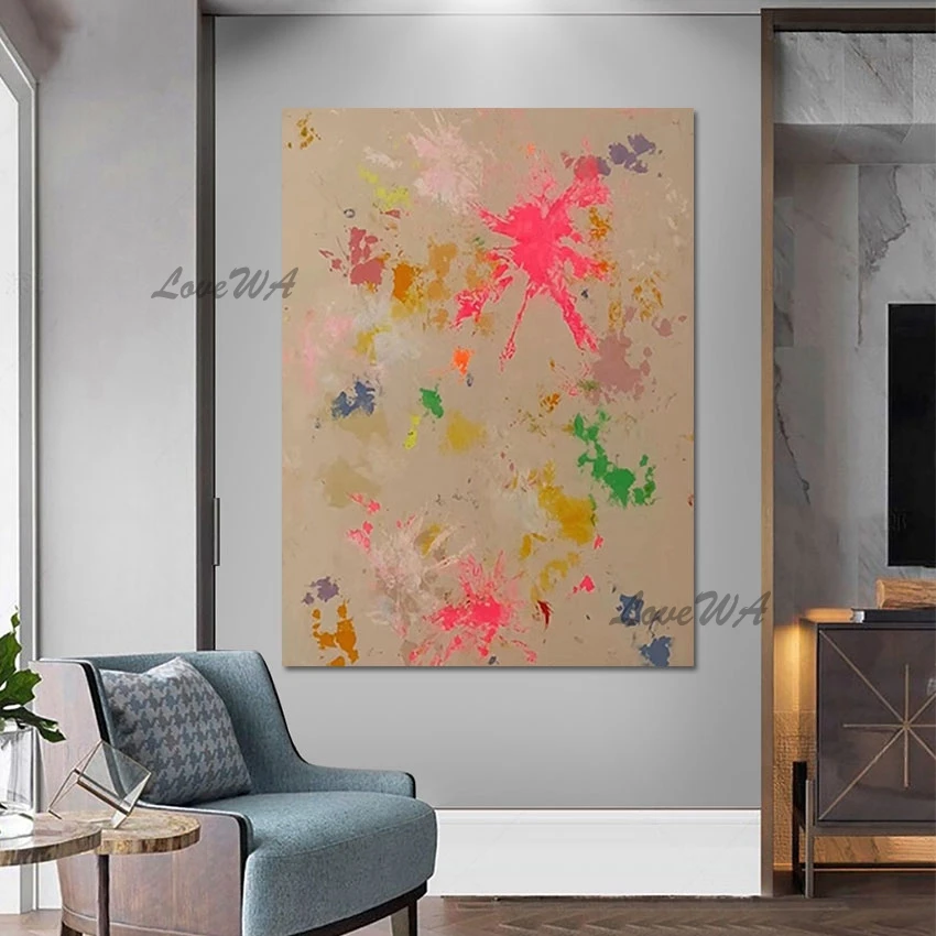 

Розовые, зеленые современные картины абстрактного холста, художественные картины, идея без рамки, текстура, ручная роспись, художественное оформление стен дома