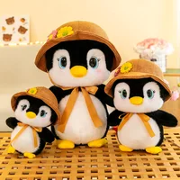 New Yellow, Green, Blue Cute Cartoon Penguin Plush Animal With Hat Children's Birthday Christmas Gift 1