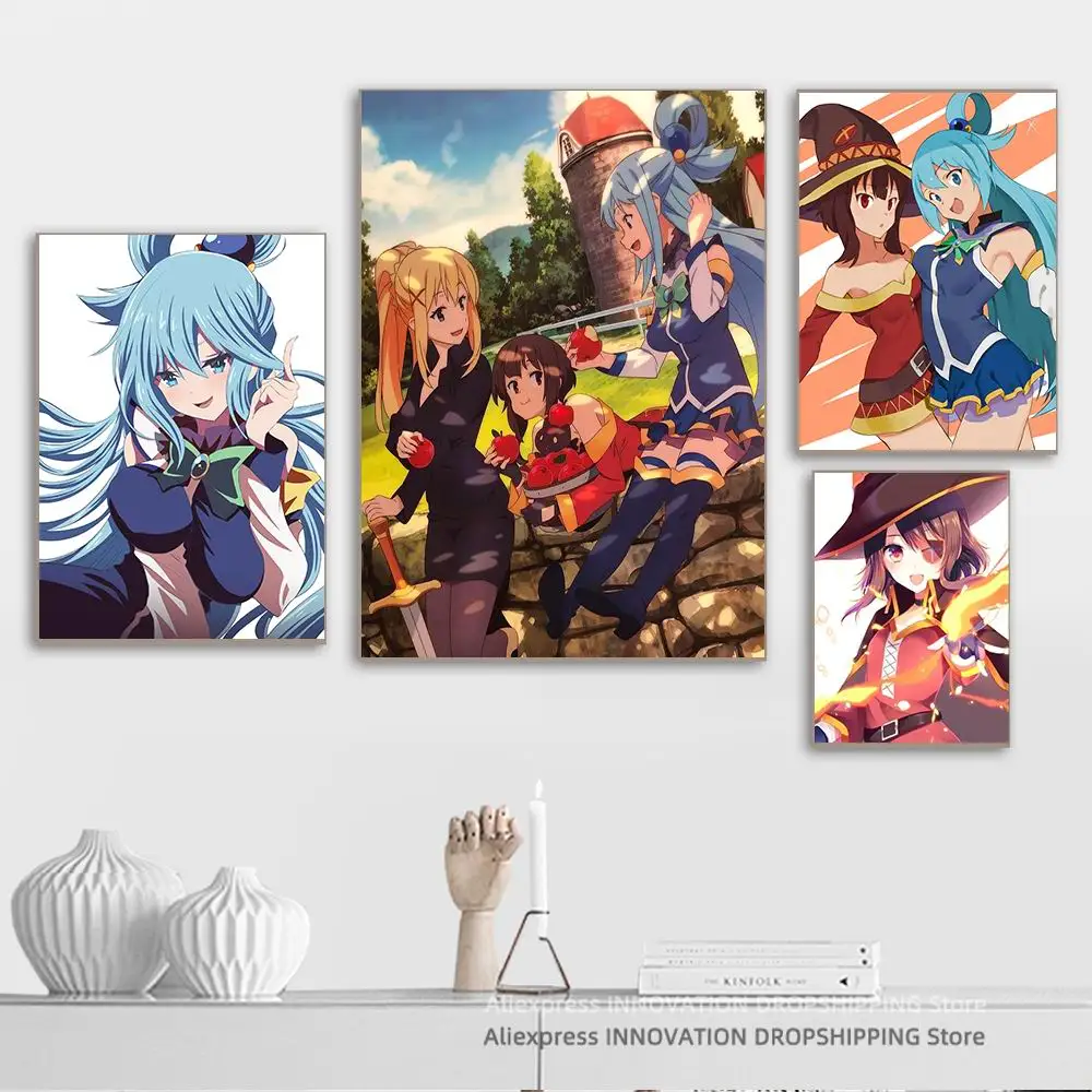 Konosuba-Anime-Wall-Art-Poster-Canvas-Posters-and-Prints-Canvases
