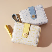 Japanese Cute Cat Girls Wallet Short Student ID Bank Card Holder Money Bag Zipper Wallets For Women Key Storage Purse Coin Purse - Image 2