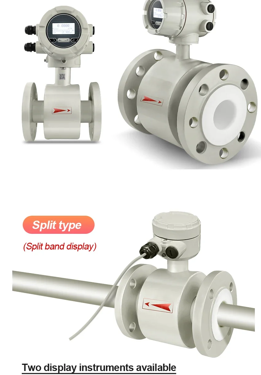 Electromagnetic Flowmeter for Seawater Drinking Conductive Liquid Flow Measureme