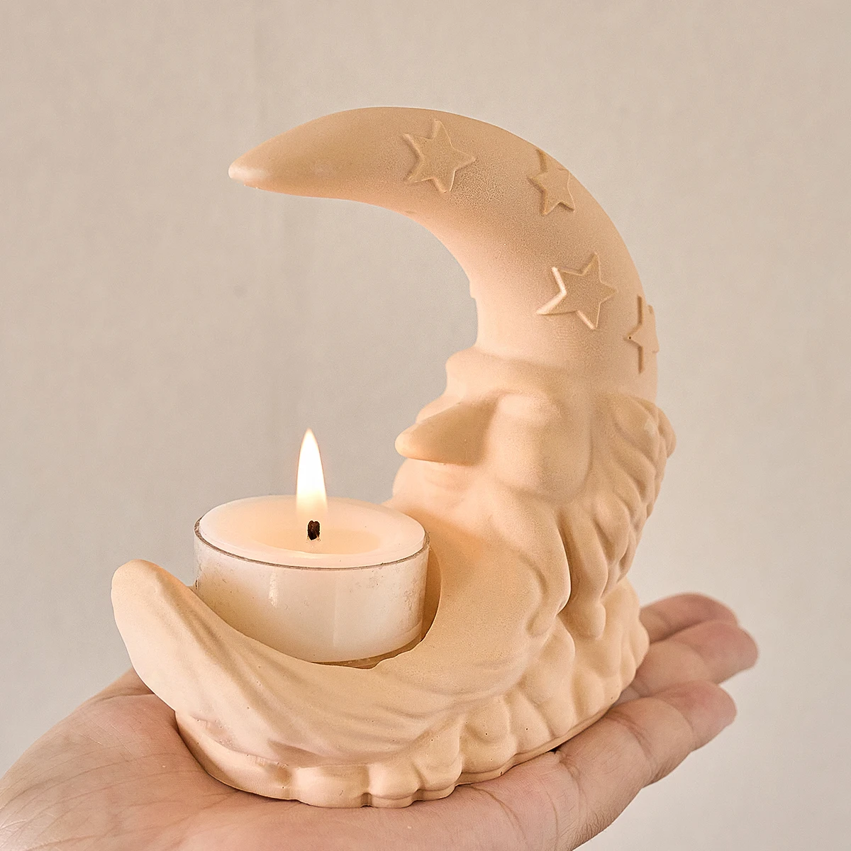 Santa Moon Candle Holder 6