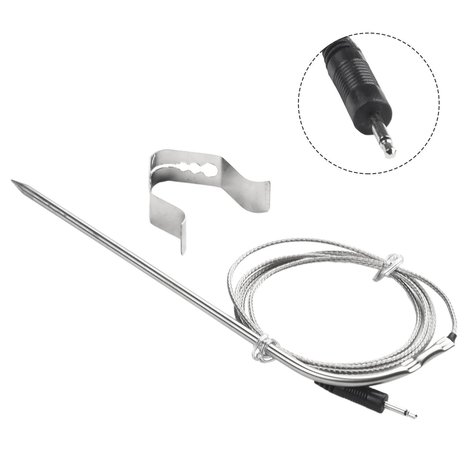 Practical Meat Probe Sensor Probe Clip Replacement Stainless Steel Digital Control For PitBoss Kitchen Outdoor 2