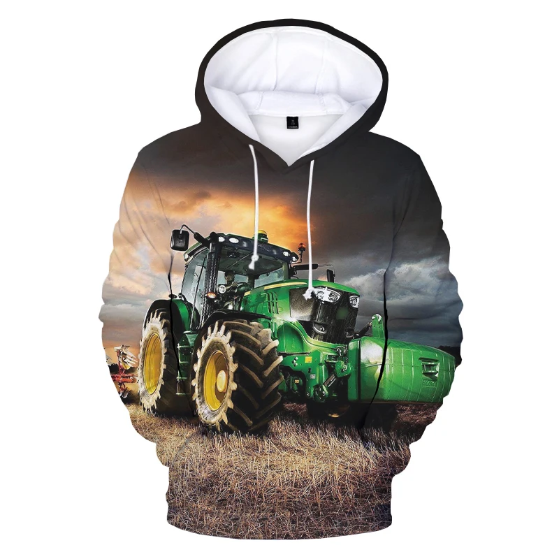 thumbnail image 1 of Sudadera con capucha con estampado 3D de tractor para hombre, sudaderas casuales divertidas, sudaderas, tops geniales, sudaderas de gran tamaño, novedad en sudaderas y sudaderas, 1 of 4